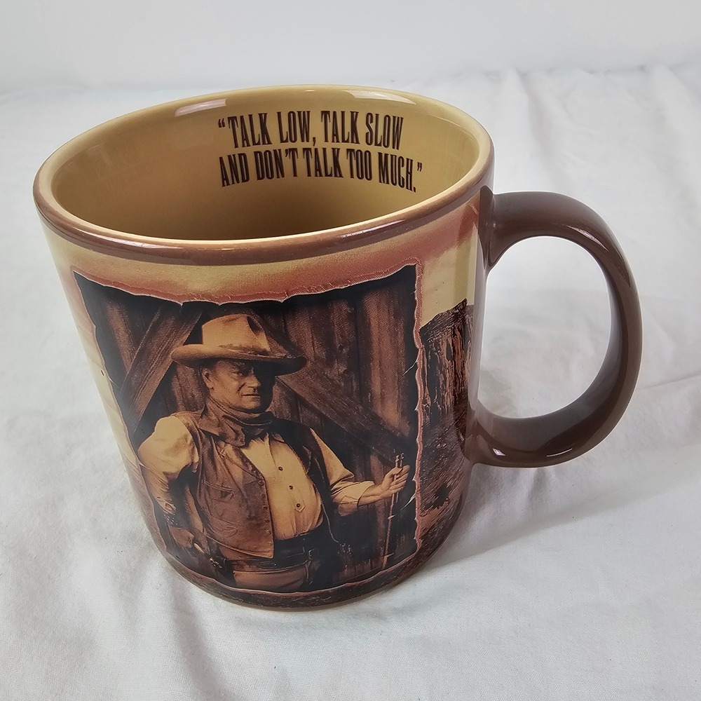 John Wayne Coffee Mug Talk Low Talk Slow The Duke Western Collectible 2005